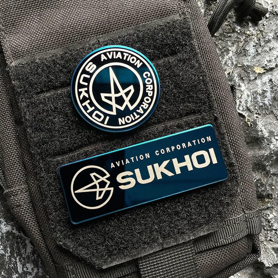 Нашивка с вышивкой Sukhoi Aerospace, металлический тактический значок для сумки для одежды, украшение «сделай сам» Нашивка с вышивкой Sukhoi Aerospace, металлический тактический значок для сумки для одежды, украшение «сделай сам»