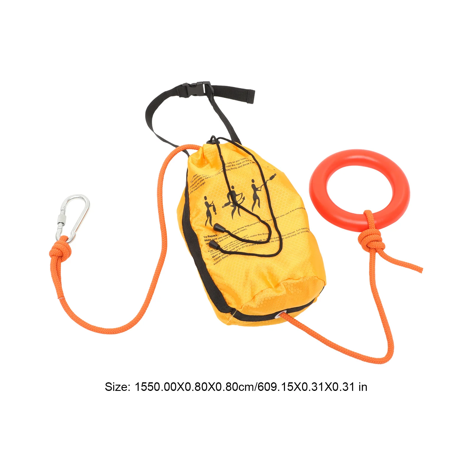 إنقاذ المياه رمي حقيبة العائمة رمي حبل التجديف أداة المهنية طويلة الأمد أكسفورد النسيج إدراج الرمي السلس