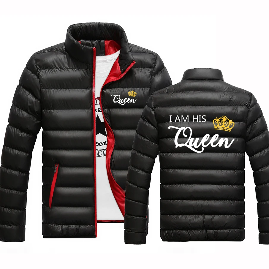 

2024 Men New Printing Hot Sale Stand-Up Versatile Collar Cashmere Thickened Autumn and Winter Casual Cotton-padded Coat