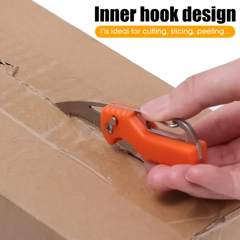 Mini Folding Knife Keychain Pocket Knife Stainless Steel Ultra Sharp Portable for Hunting Camping Outdoor EDC Gear Lightweight - view 4