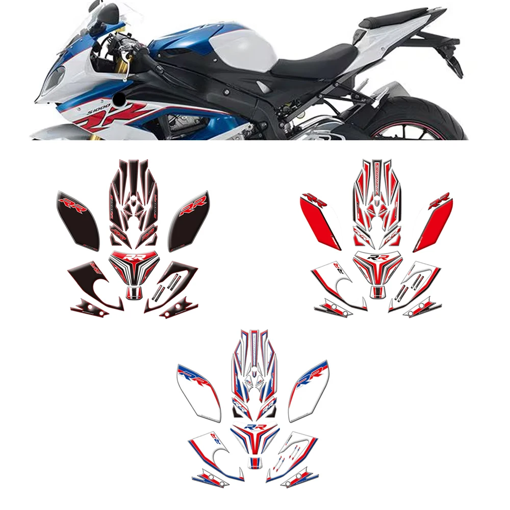 

For BMW S1000RR S 1000 RR 2015-2018 Motorcycle 3D Gel Protective Pads Fuel Tank Stickers Front Face Decals Fairing Sticker