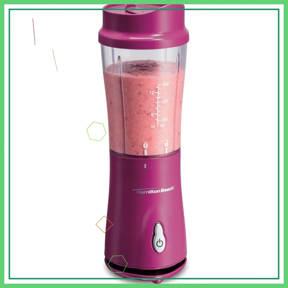 

Portable Blender for Shakes & Smoothies, 14 Oz BPA-Free Travel Cup with Stainless Steel Blades, Easy One-Touch Operation
