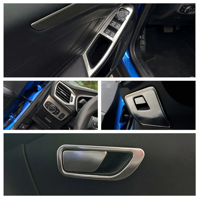 LHD For Ford Focus MK4 ST Line 2019-2021 Car door switch lock frame door handle sticker light height adjustment cover trim