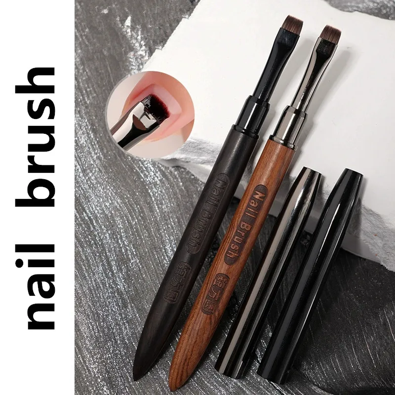 1/2 قطعة خشب الصندل هلام اللوحة فرشاة مسمار الفن ل هلام تلميح تمديد الاكريليك منشئ ملحق مسمار فُرش رسم هلام فرشاة الأظافر #5