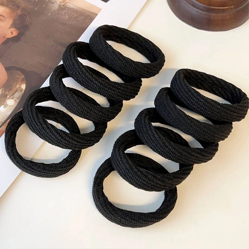 20Pcs Vintage Women's Headband High-Elasticity Seamless Rubber Durable Band with New Tail Ball Stylish Accessory