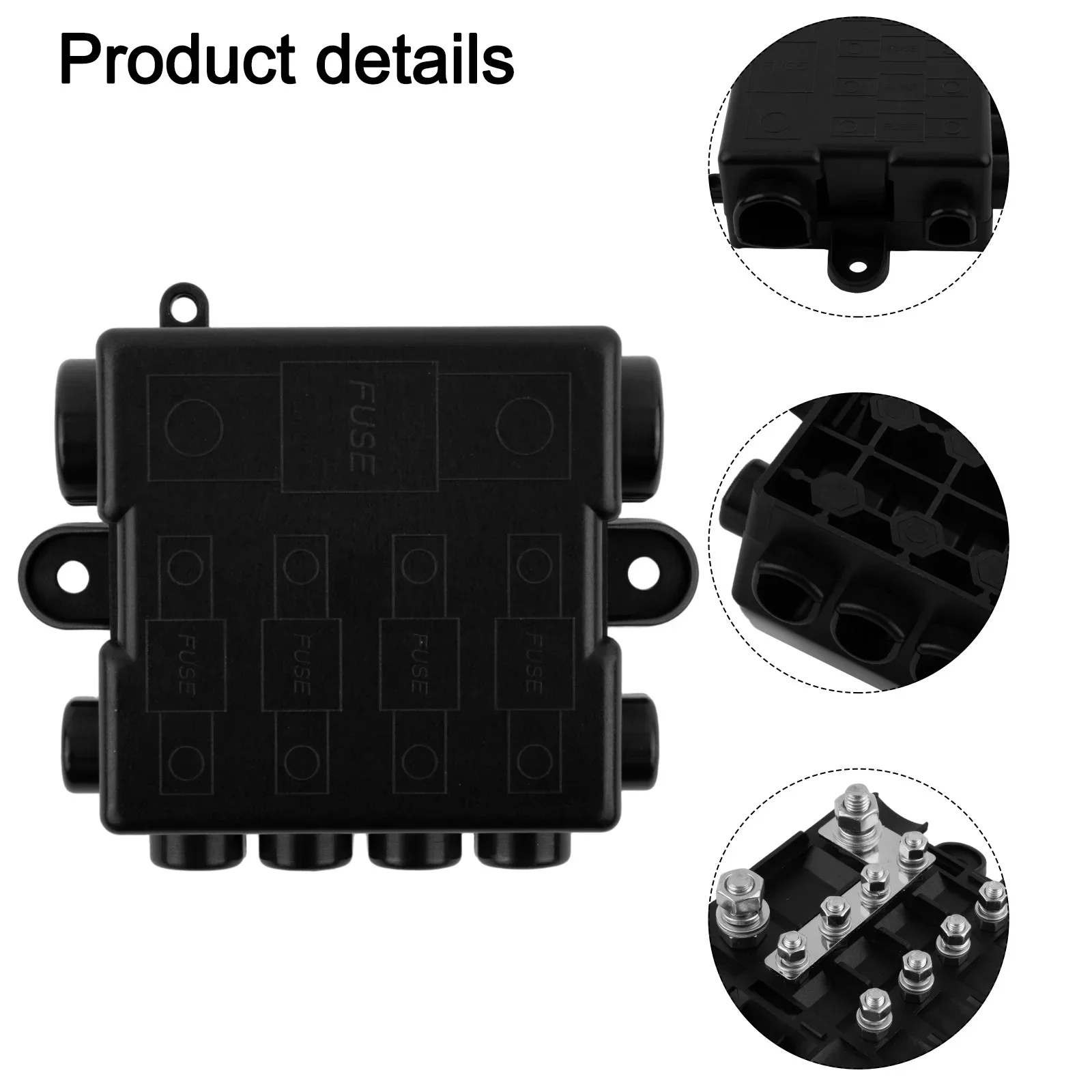 

Tough Construction Power Distribution Fuse Box Designed to Hold For Mega For Midi Automotive fuses at Dual Voltage Levels