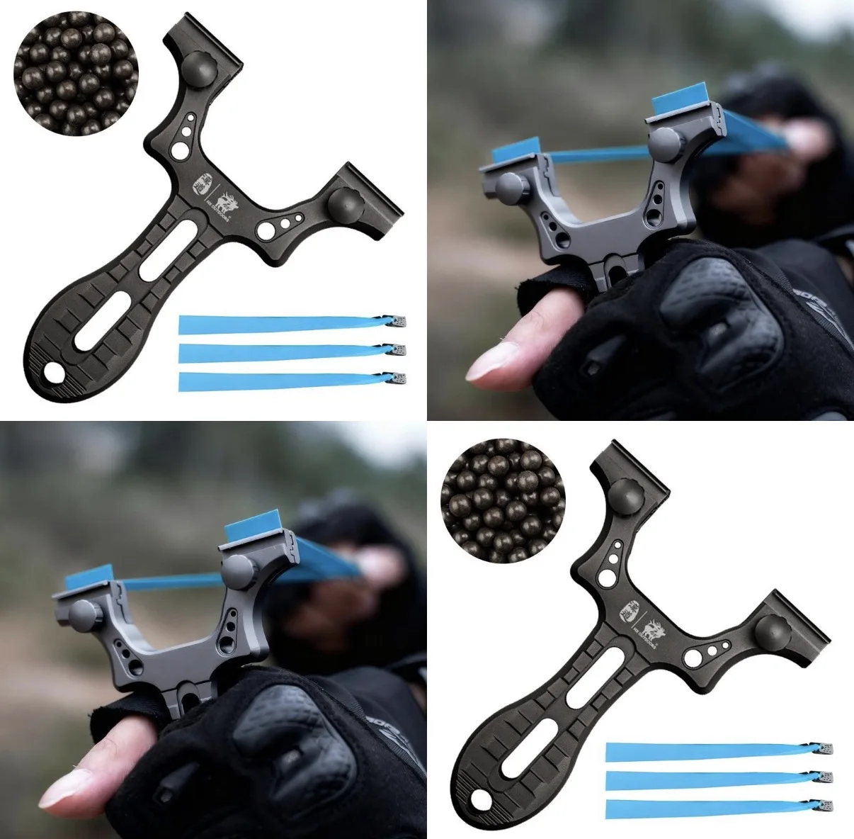 High-quality Aluminum Alloy High-precision Outdoor Sports Adult Thickened Rubber Band Camping Hunting Equipment