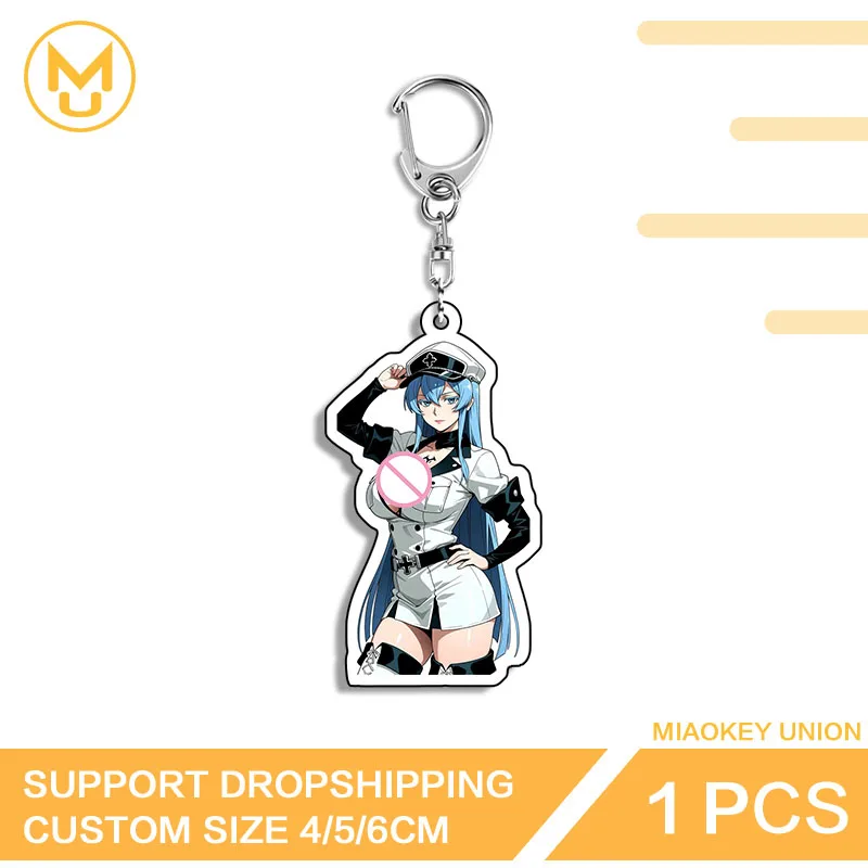 Esdeath Key Chain Open Door Anime Peripheral Accessories Mobile Phone Case Bag Ornament Decorative Line Of Photo Wall Key Slot