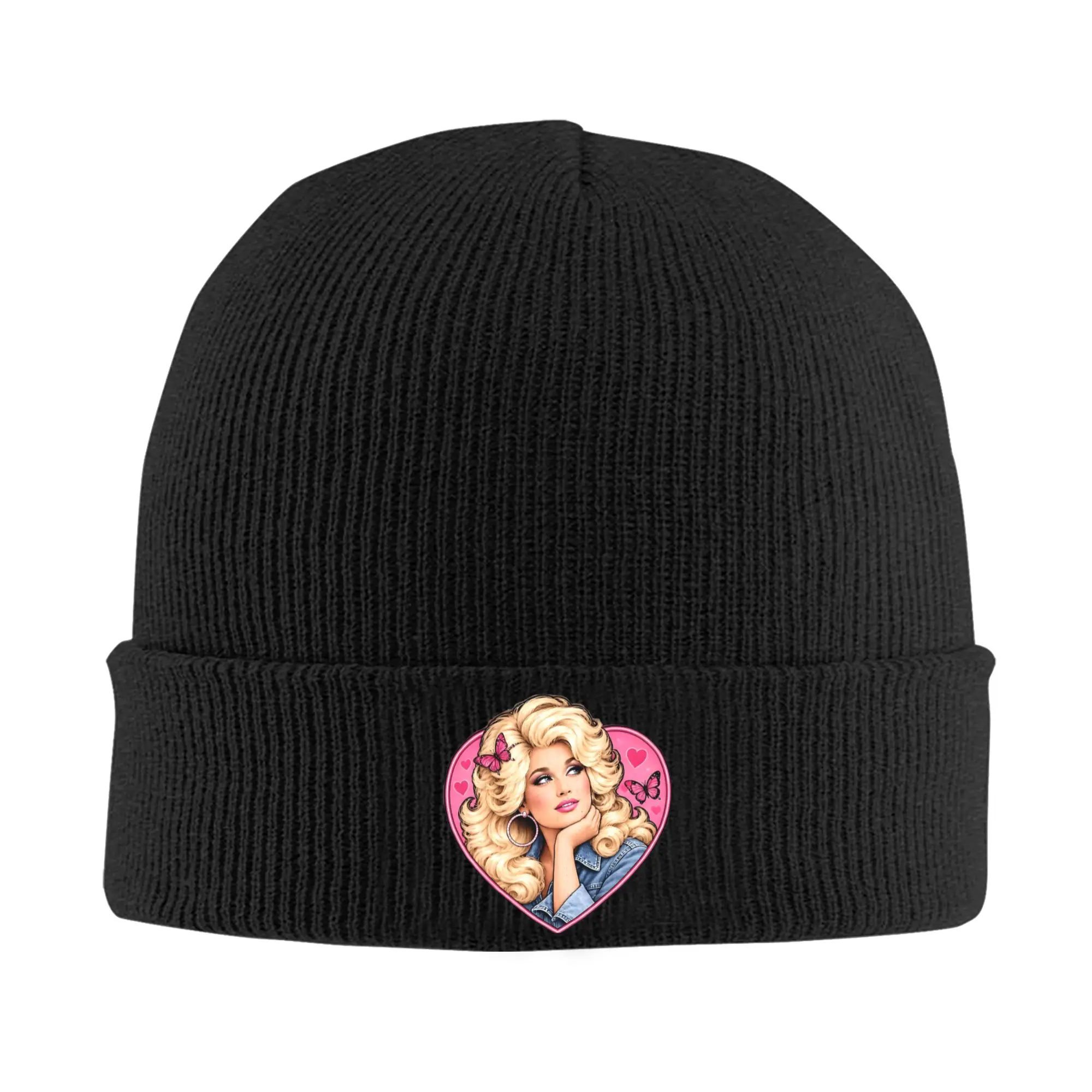 Singer D-Dolly Parton Knitted Caps Women's Men's Beanie Winter Hat  Hip Hop Caps