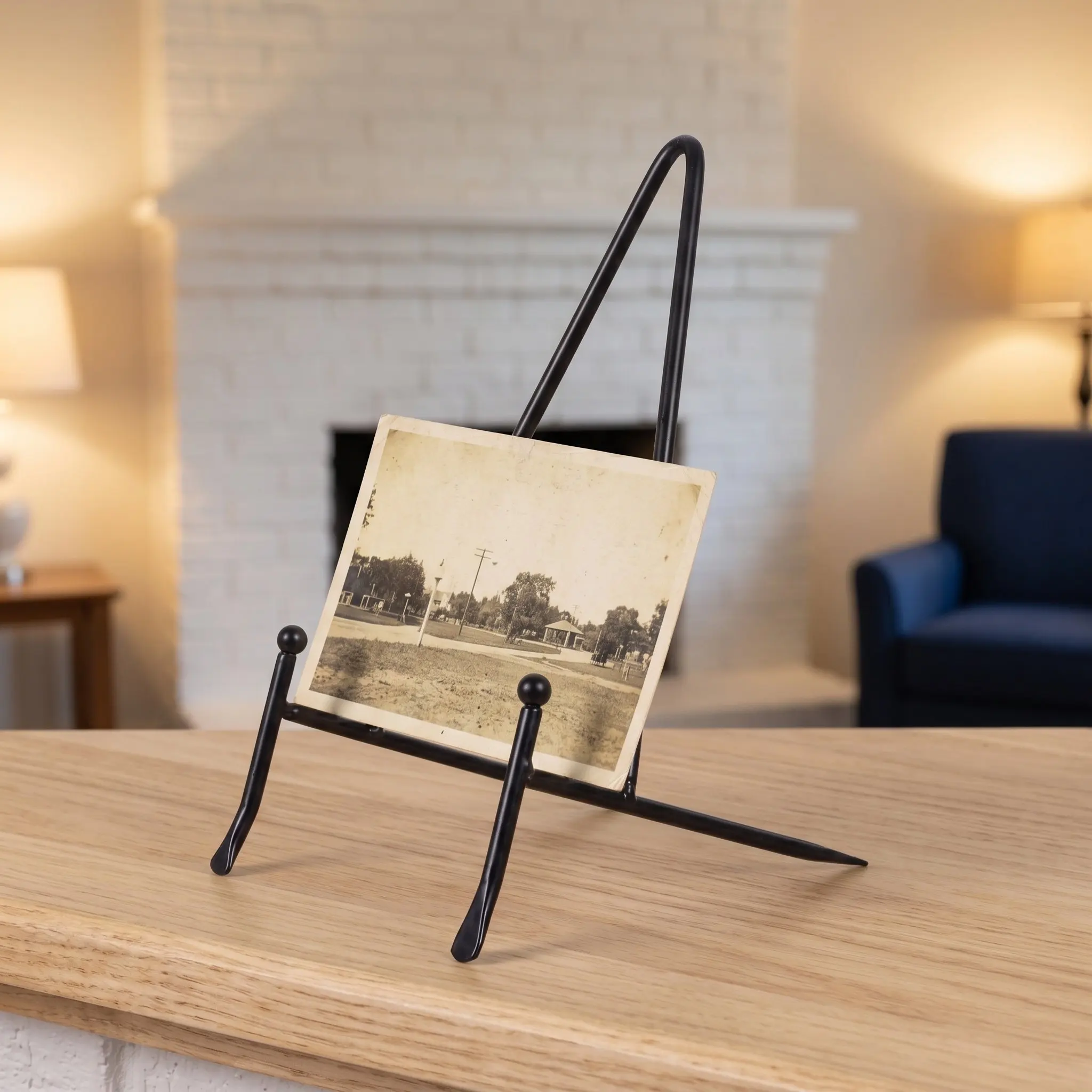 Metal Tripod Plate Stand Black 19Cm Wedding Welcome Sign Display Photo Frame Holder Gallery Storefront Presentation