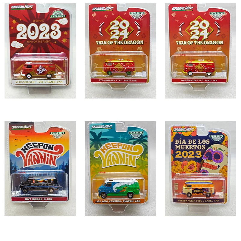 

Greenlight 1:64 Alloy Diecasts Model Hobby Exclusive "Year of The Dragon 2024" Panel Van 30479 for Childen Gift Collect Brand