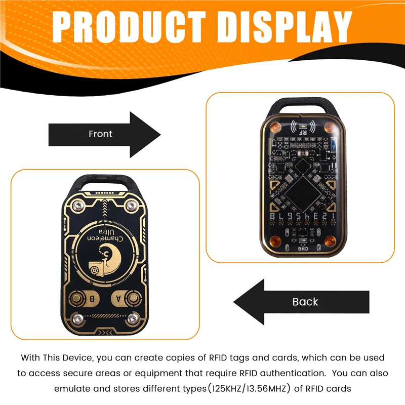 

SQPP-Upgrade Chameleon Ultra Комплект эмулятора смарт-карт RFID Считыватель смарт-чипов 125K 13,56M Декодирование карт NFC Дубликатор