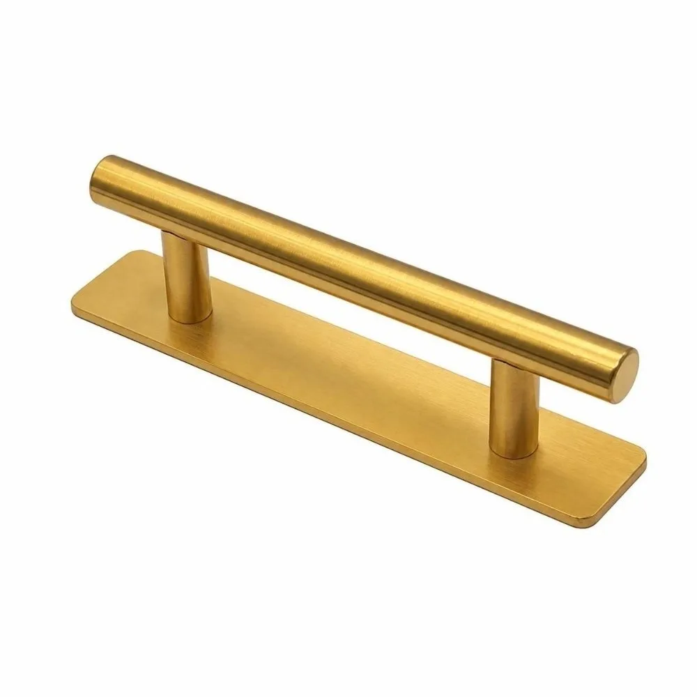 1PCS Self-Adhesive Stick-On Cabinet Handles Stainless Steel Black Silver Color Door Pulls Punch-Free No-Punch Drawer Knobs