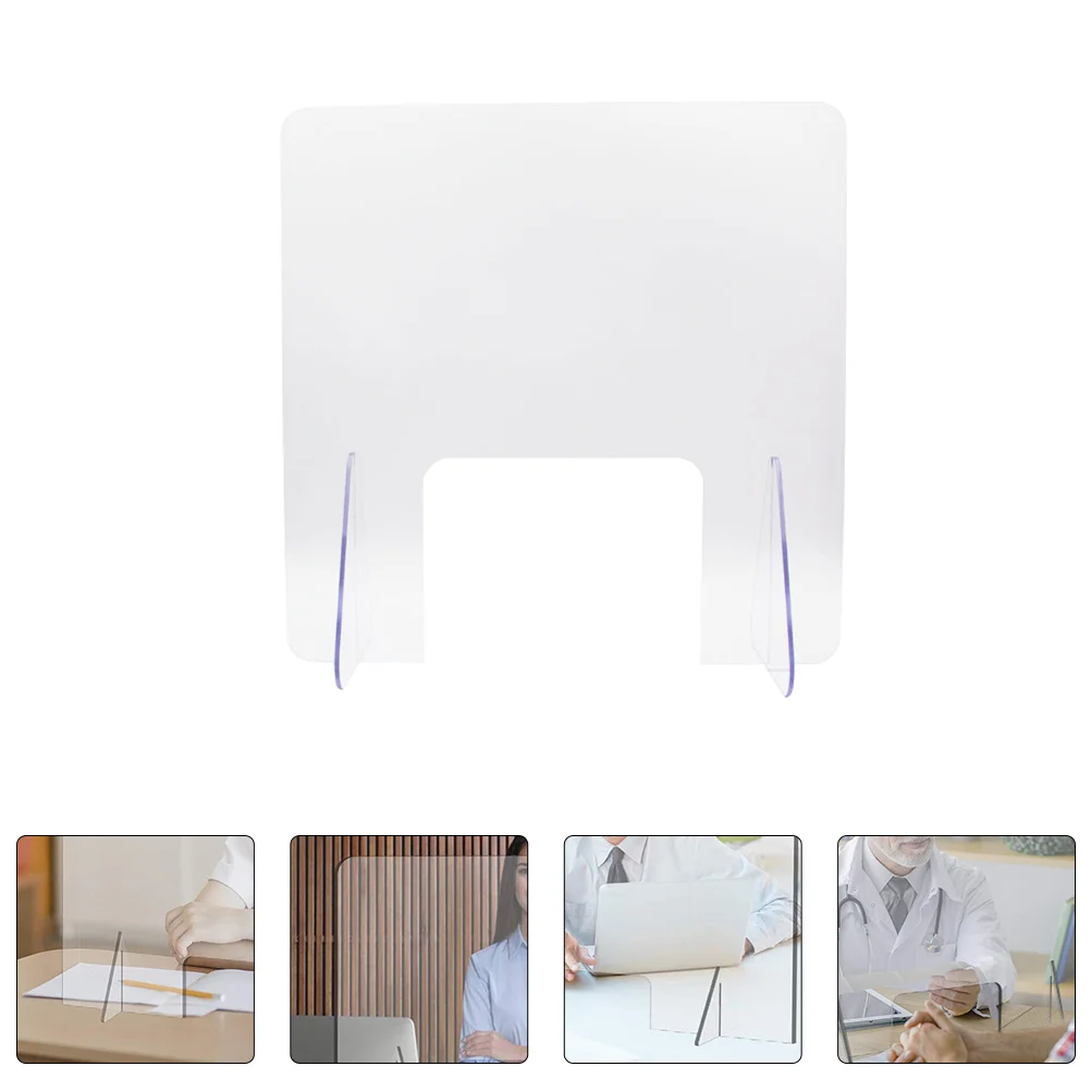 Acrylic Partition Shield Sneeze Guard Board Self Standing Foreign Trade Protective Barrier Office Divider