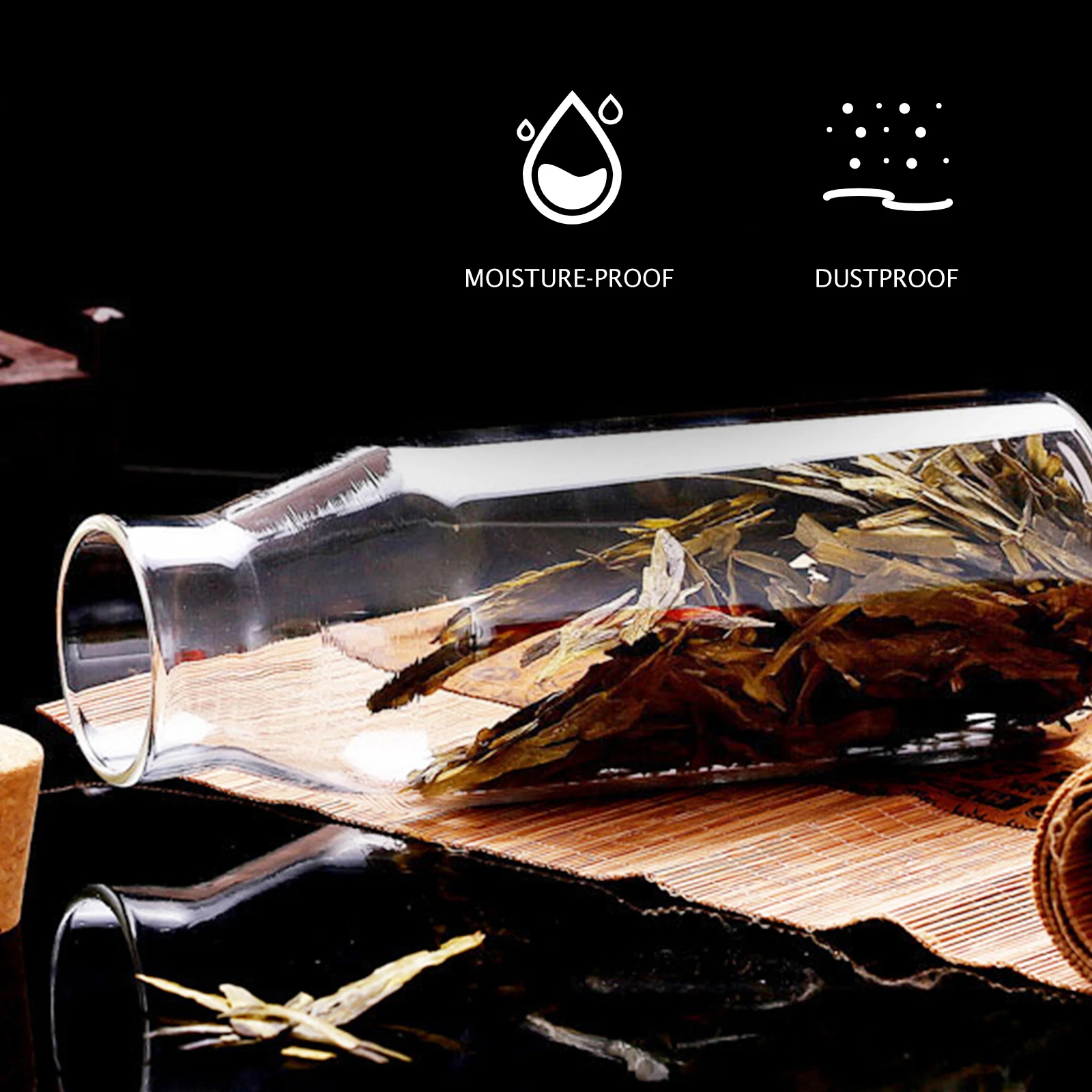 

Sealing Glass Jar 1000Ml Premium Food Storage Container For Tea Candy Flour Grains Moisture Dust Proof Kitchen Cereals