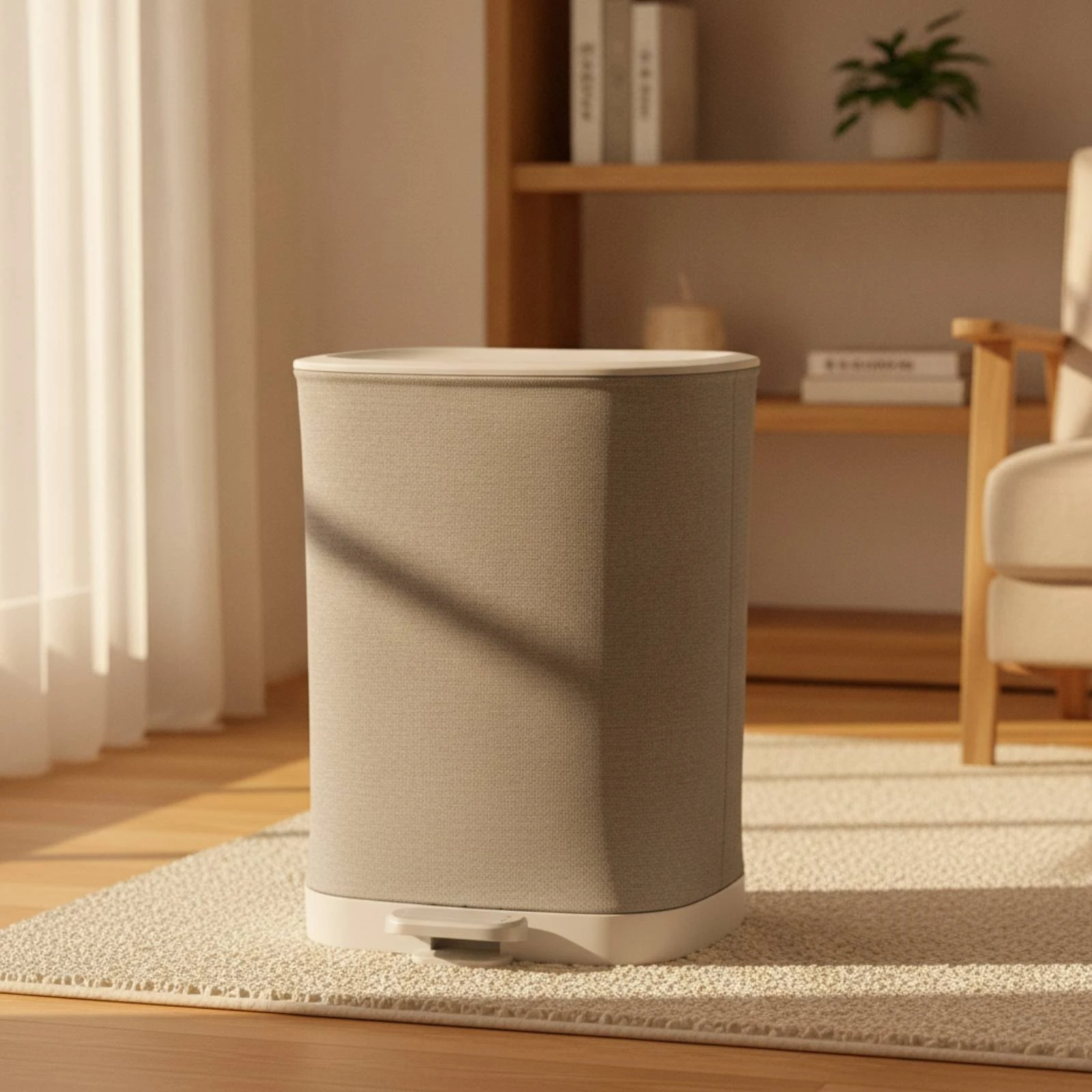 Laundry Hamper with Foot Pedal Hands-Unrestricted Laundry Hamper with Lid Divided Removable for Families, Bathroom, Bedroom