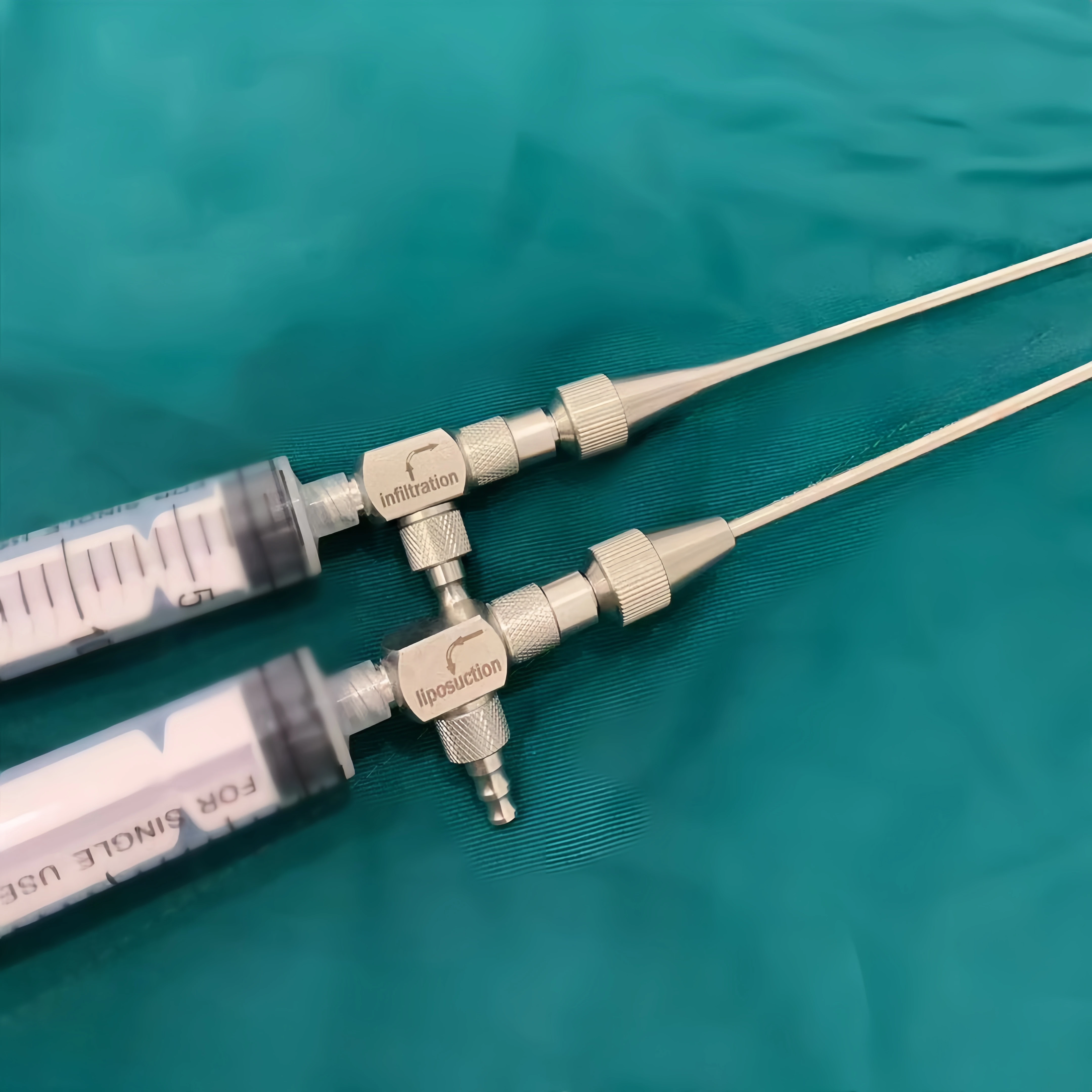 Manual Liposuction 3-way Hub for Fat Harvesting  Lipografter Kit with Connection to Suction Tubing and Vacuum Syringe