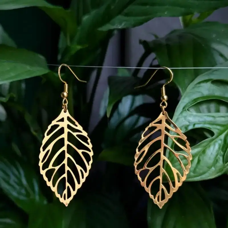 Moth Star Drop Earrings for Women Boho Hollow Out Chic Design Lightweight Earrings for Date Outfit