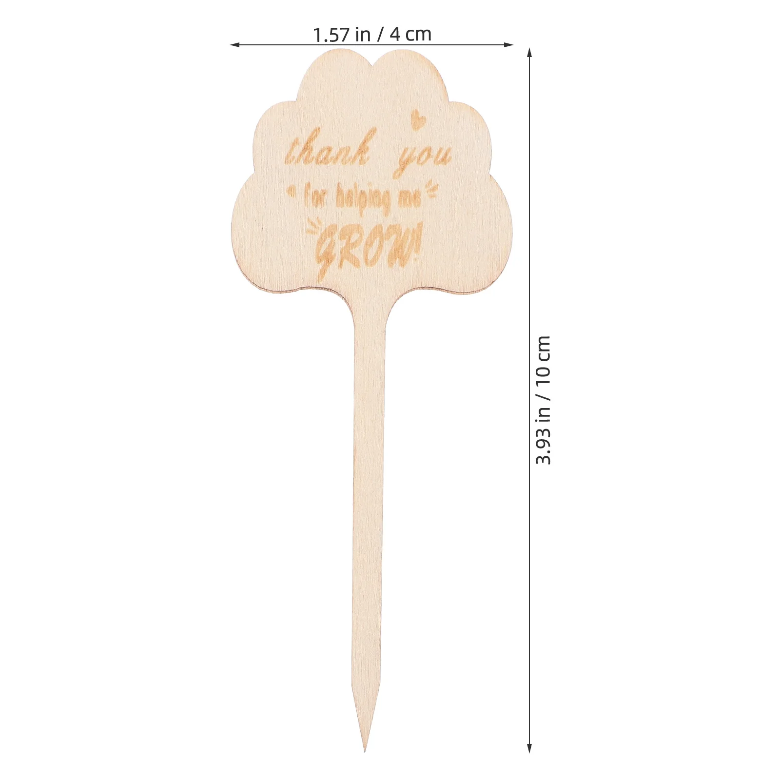 25 قطعة من علامات النباتات الخشبية المصنوعة من الخيزران علامات الحديقة شكرًا لك على المساعدة في نمو ملصقات زهور عشبية عصارية أوتاد قابلة للكتابة