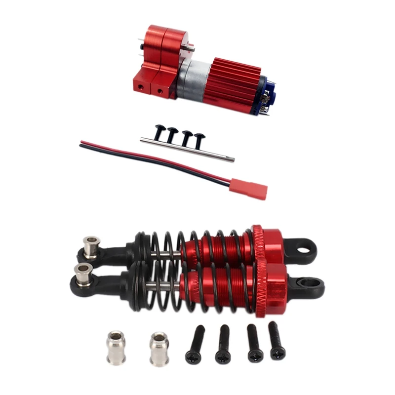 

Hot Sale 2Pcs Oil Adjustable 65Mm Shock Absorber Damper Red & 1Pcs 370 Brushed Motor+Alloy Heat Sink Gear Box Set