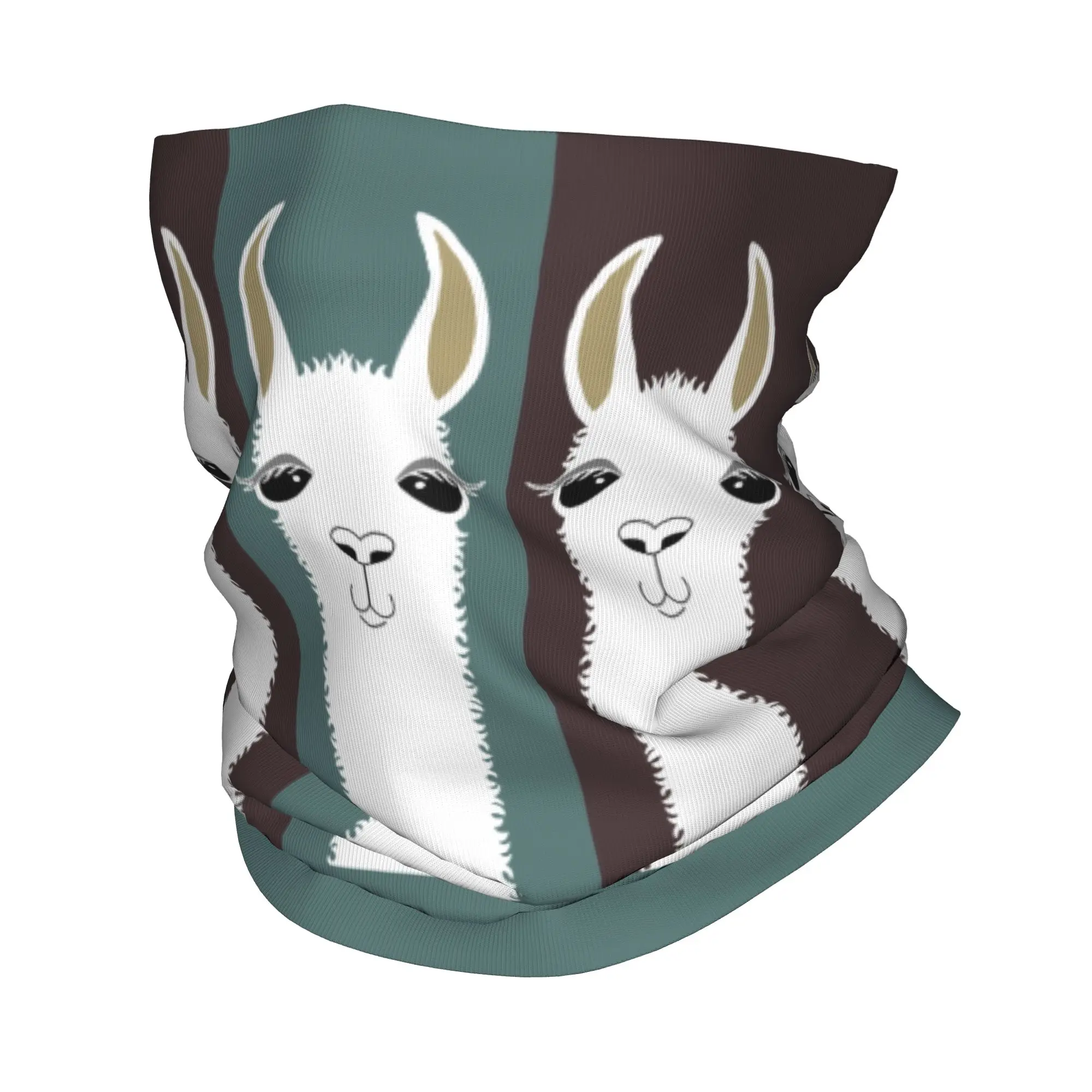

Custom Llama Triplets Bandana Neck Gaiter UV Protection Face Scarf Cover Men Women Animal Cartoon Pattern Alpaca Headband Tube