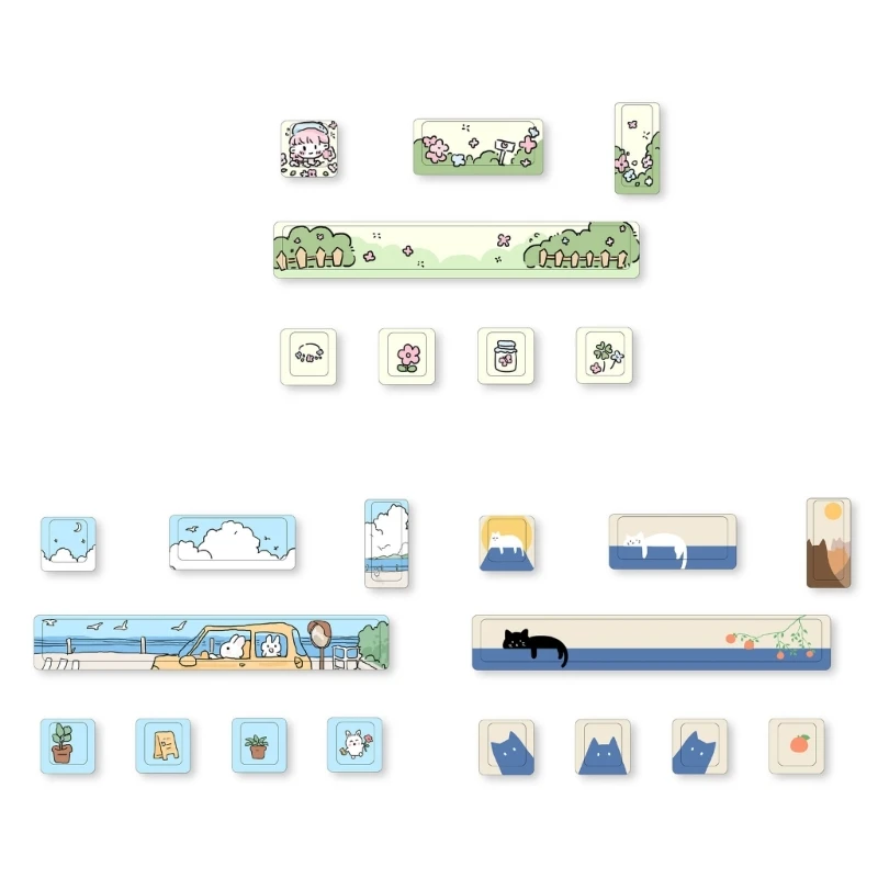 8 Toetsen Enter 6.25u Spatiebalk Keycap Vervanging PBT Vijf Kanten Dye-Sub Cherry Profiel Keycaps voor Mechanische Dropship