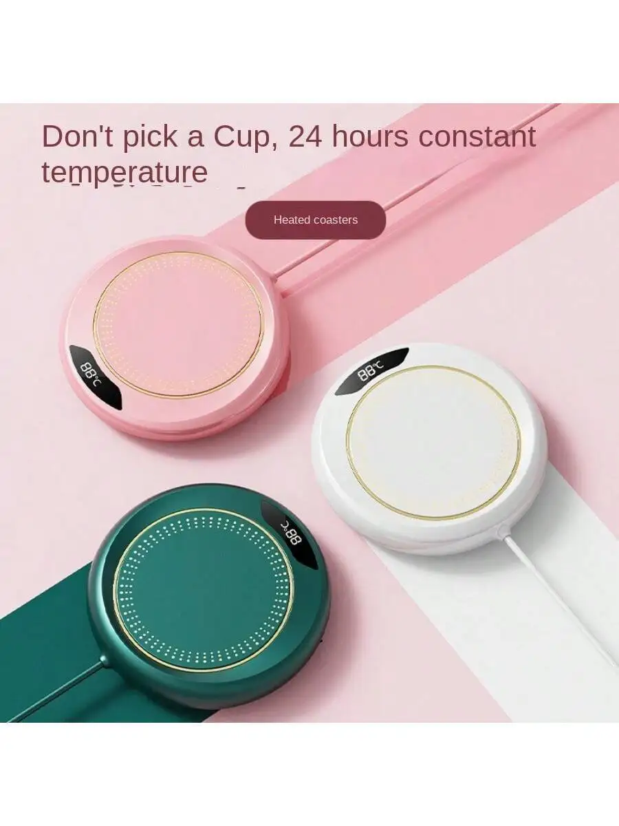 USB Heated Coasters, Thermostatic Coasters, Heaters, Office Smart Drink Heaters, Suitable For Most Cups. Outdoor Camping Picnic