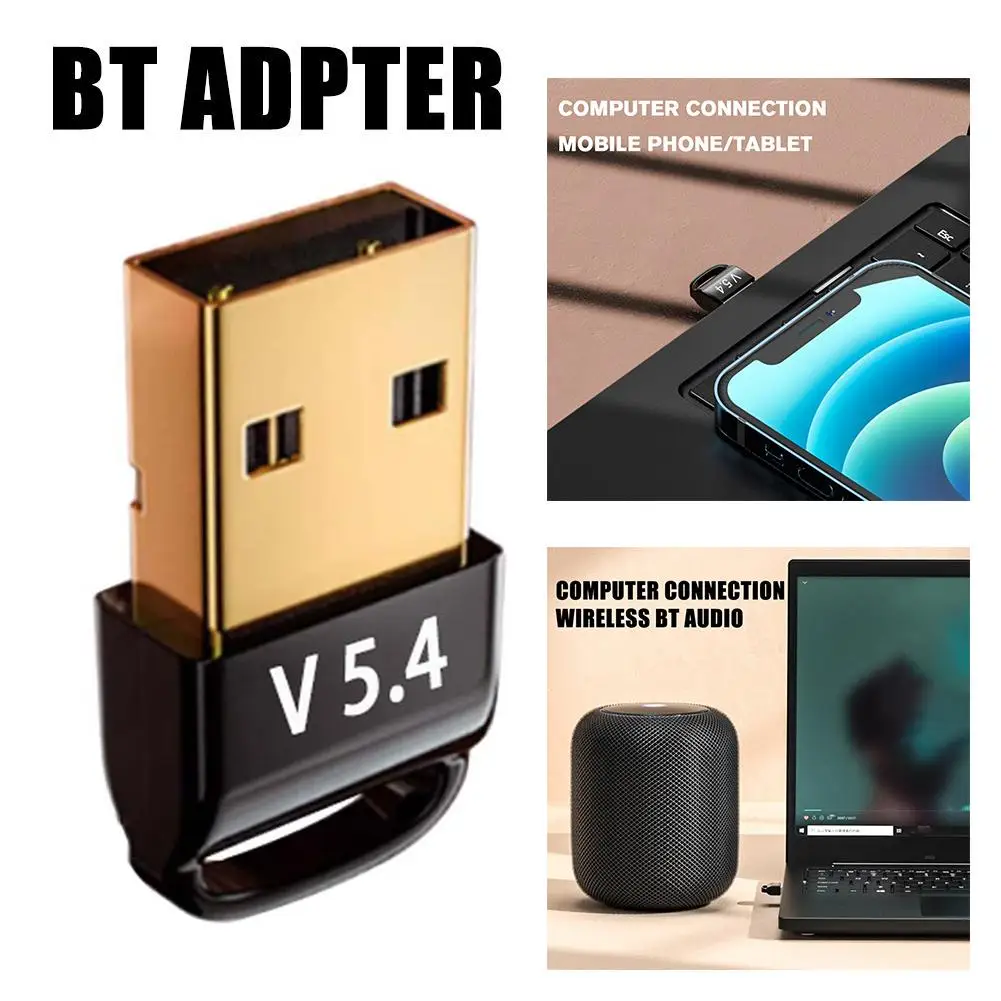 Receptor Dongle USB Bluetooth 5,4 para PC, adaptador Bluetooth para altavoz, ratón, teclado, música, transmisor de Audio F5K7