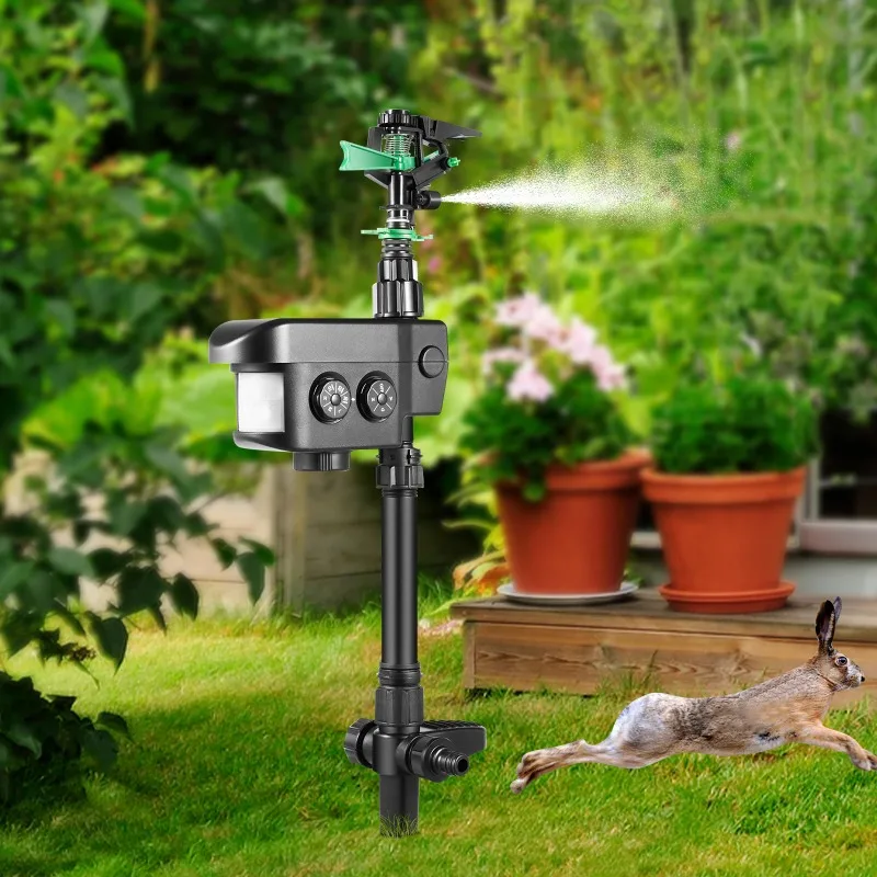 Motion Activated Sprinkler Outdoor Waterproof Repellent +Detector for Yard
