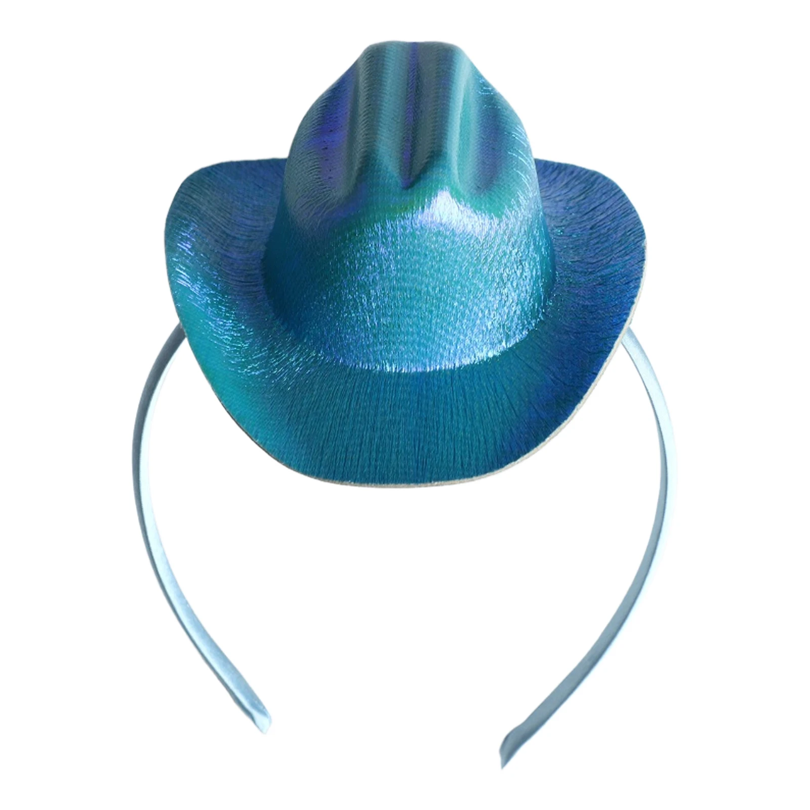 

1Pc Mini Cowboy Hat Headband Headwear Western Cowgirl Hat Headdress Masquerade Photography Birthday Party Festival Accessories
