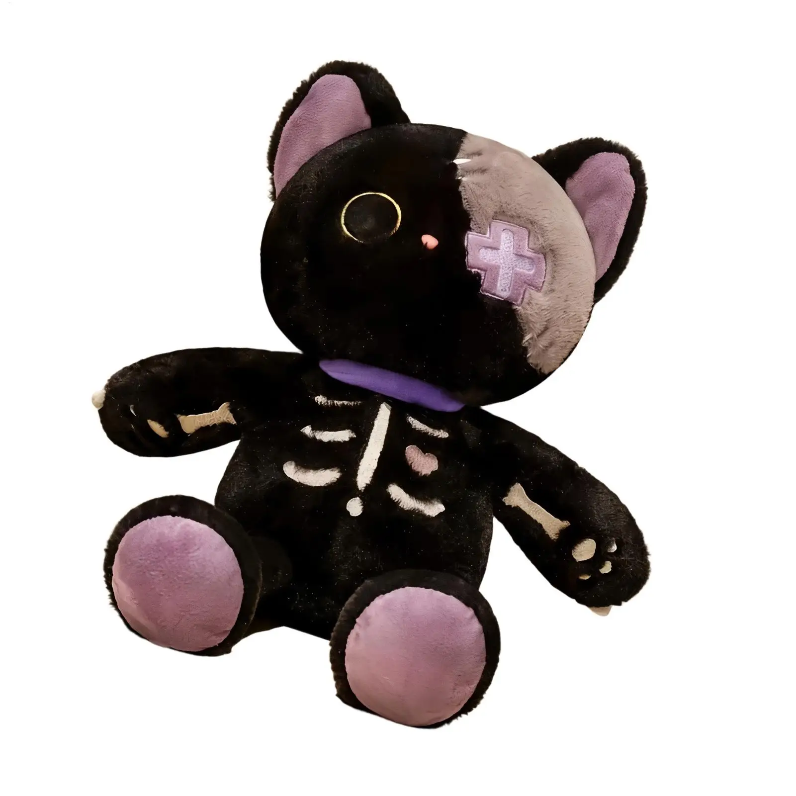 Halloween Cat Plush 39cm Cute Skeleton Soft Stuffed Home Decor Funny Plush Dolls Table Ornament For Bed Sofa Bookshelf Table