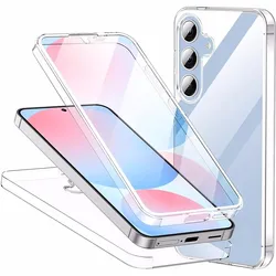 360 Protector Transparent Phone Case For Samsung Galaxy S25 S24 S23 Ultra S25 PLUS S23FE S24FE Full Cover