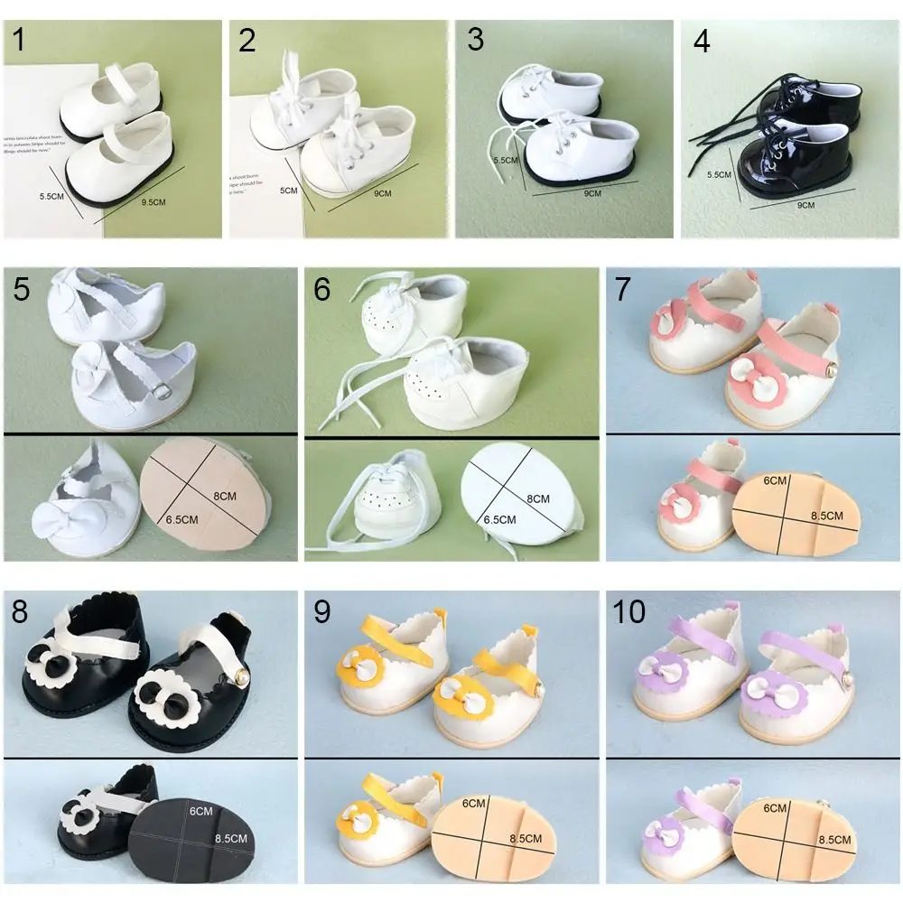 10 Styles High Quality Gift Casual Wear Shoes DIY Fashion Leather Boots Simple 30-50cm Doll Shoes Clothes Accessories