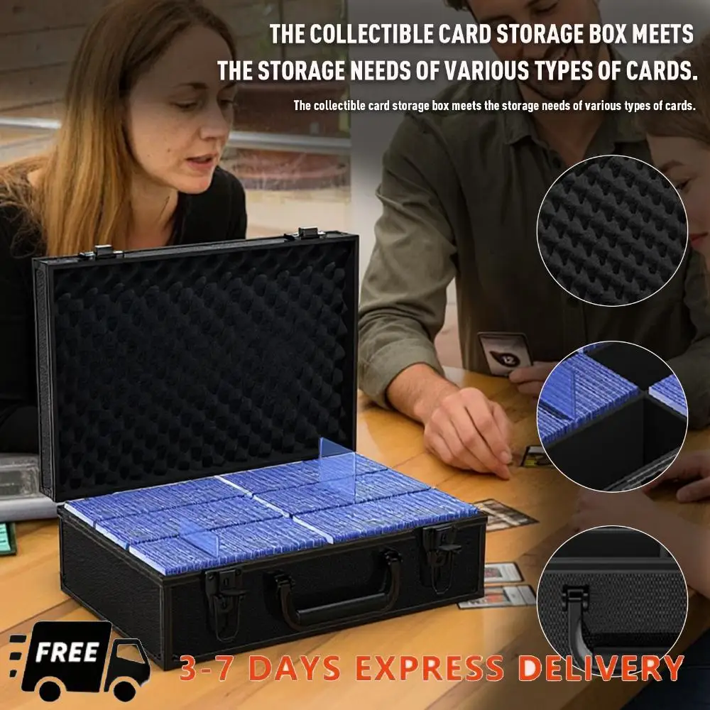 

Коробка для коллекционных карт с 6 разделителями, ударопрочная, пылезащитная, для хранения спортивных и обычных коллекционных карт