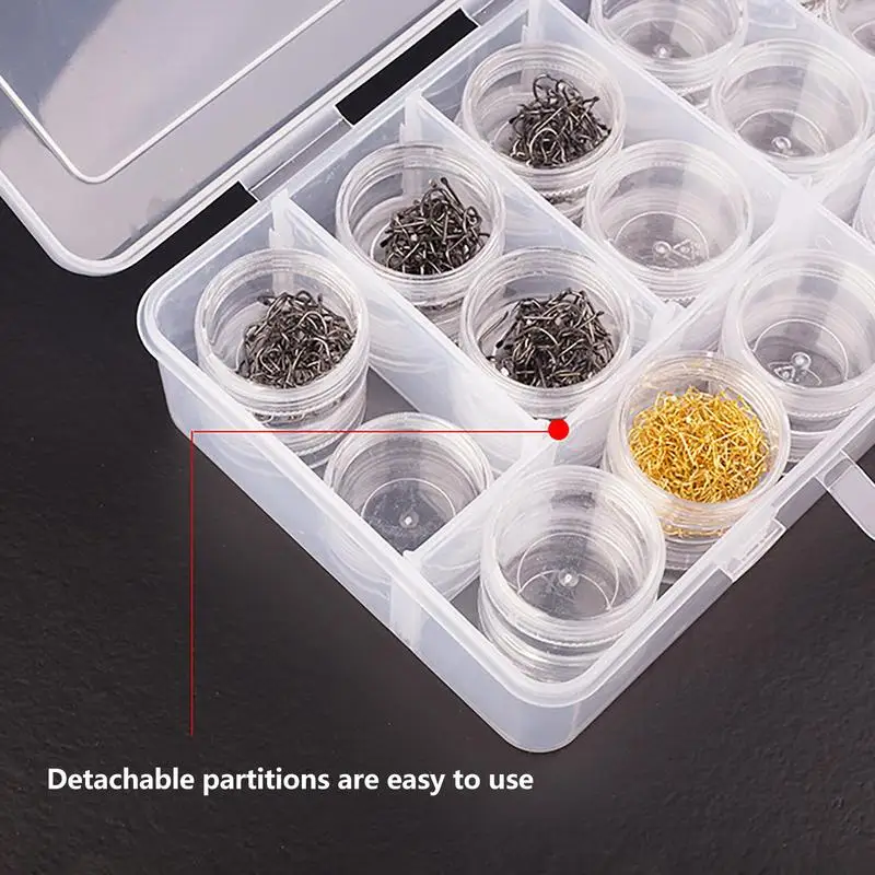 Bait Box Fishing Buckle Type Lure Box With Independent Cells Reusable Small Cosmetic Container Easy Access Jewelry Box For Beads