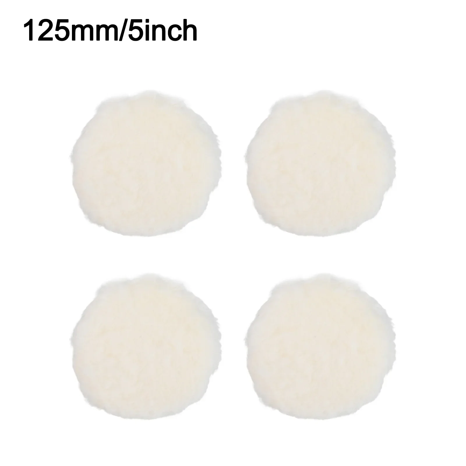 

Set of 4 Lambswool Polishing Pads for 125mm Random Orbital Sanders Perfect for Fine Polishing of Wood and Glass