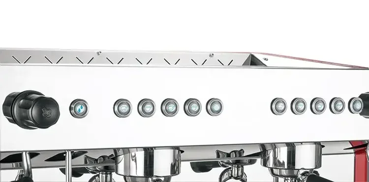 ステンレス鋼の電気エスプレッソマシン,プロのコーヒーショップ,イタリアのカプチーノ,屋外用の商業用コーヒーメーカー