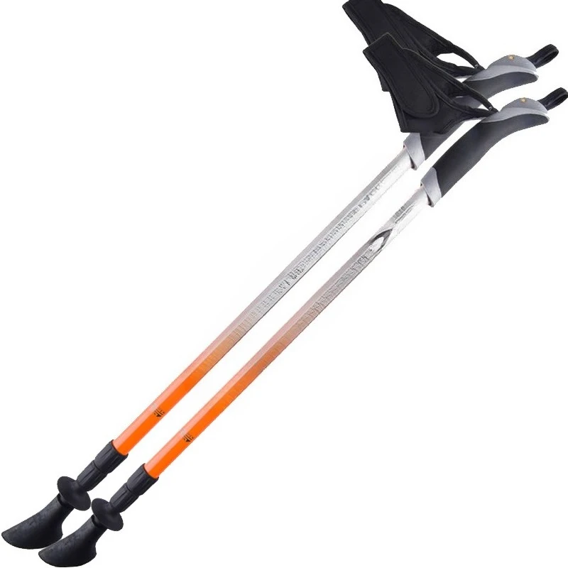 

Three retractable off-road walking poles 1 pair of carbon fiber ultra-light inner lock outdoor mountaineering