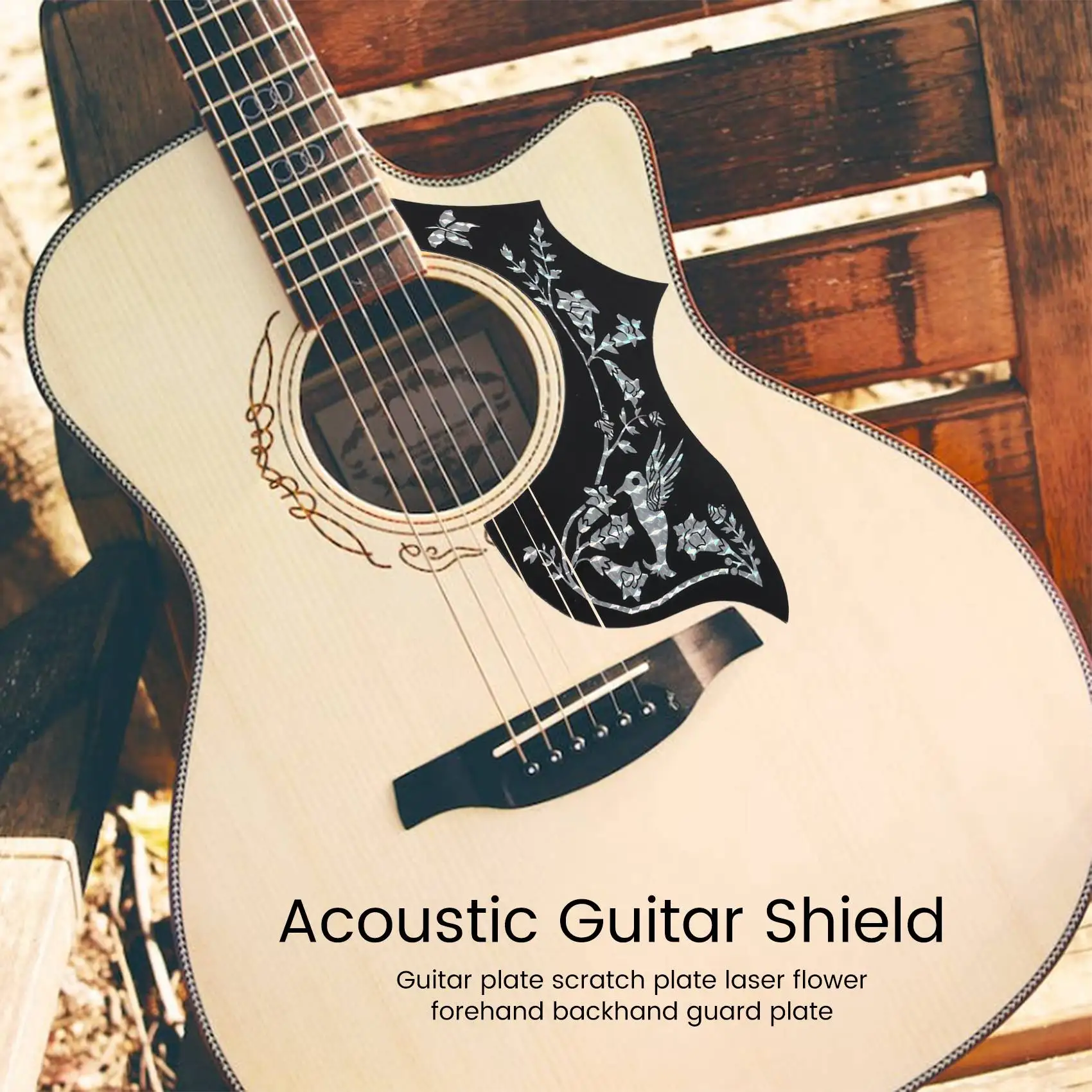 Golpeador de guitarra, placa protectora antiarañazos, pegatina protectora autoadhesiva para piezas de guitarra acústica, 2 uds.