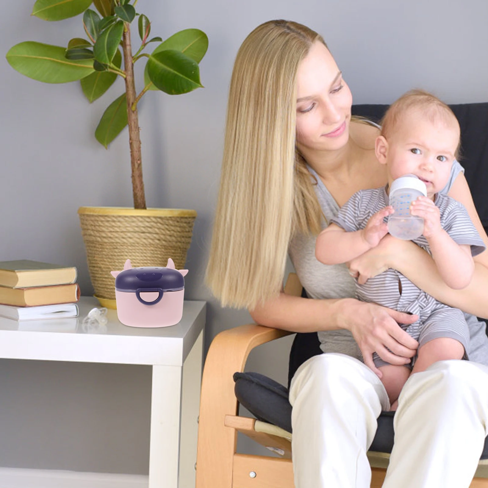 

Milk Powder Storage Box Infant Food Containers Travel Portable Leak Proof Baby Snack Holder Milk Powder Case Double Layer Design
