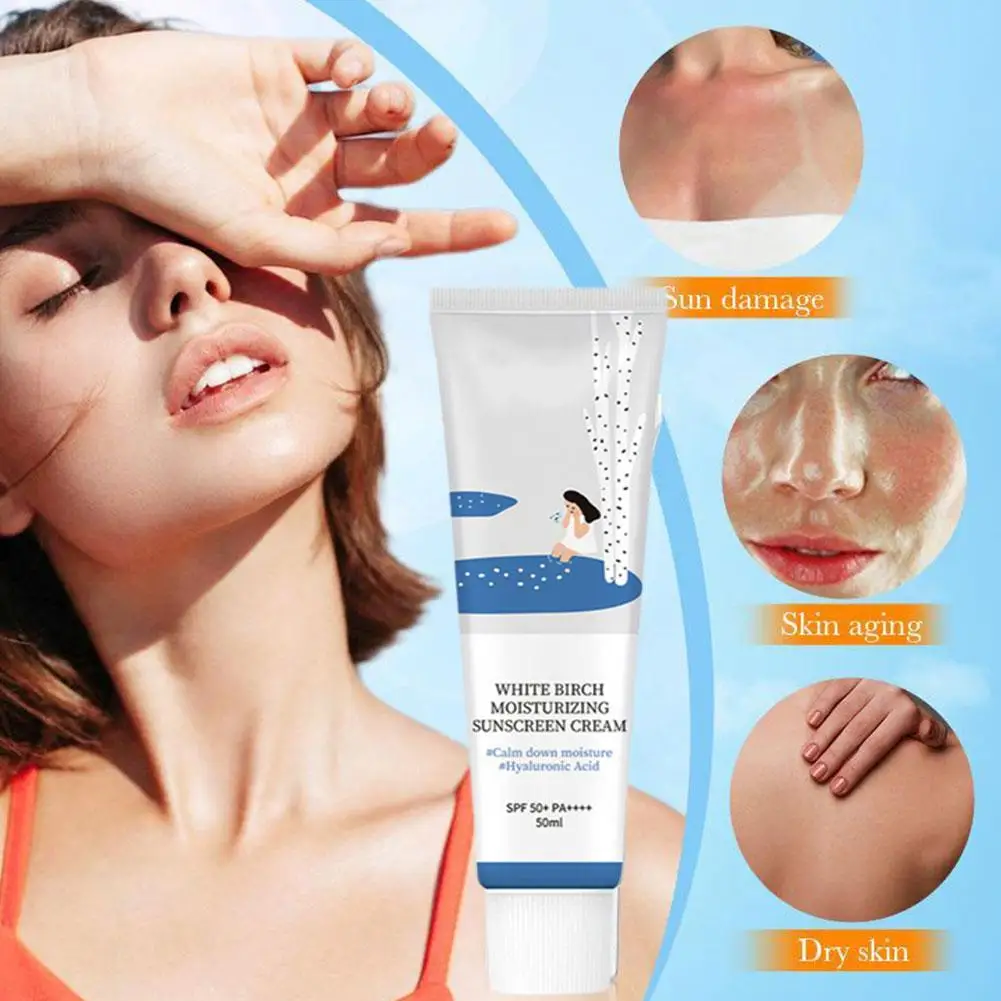 50Ml Isolatie Lotion Beschermer Gezichts Sunblock Anti Oxidant Voorkomen Spot Olie Controle Vochtinbrengende Crème Whitening Zonnebrandcrème