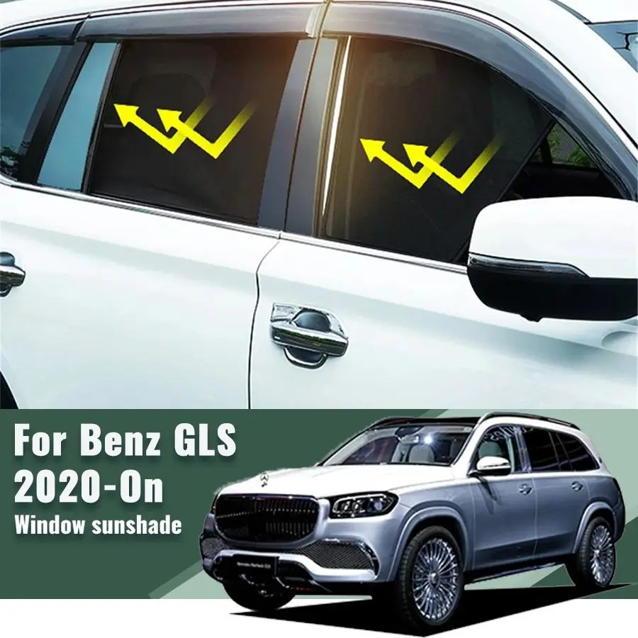 

For Mercedes Benz GLS X167 2020 2021 2022 2023 2024 Car Sun Visor Accessories Window Windshield Cover SunShade Curtain Shade