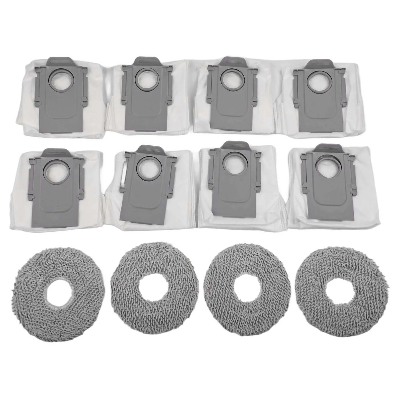 

4pcs Mop Cloths 8 Dust Bags For QV 35A / QR 798 / QR 598 Robot Vacuum Cleaner Mop And Dust Bag Accessory