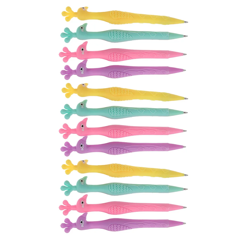 

12pcs Peacock Automatic Pen Cute Kids Doodle Drawing Mechanical Lead Pencils Yellow Purple Student Writing Tool