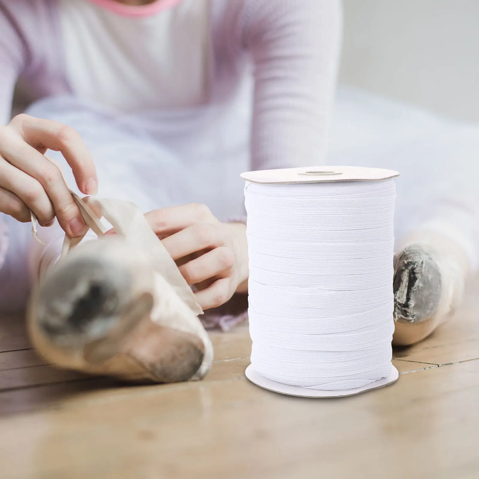 

Эластичная лента для балетных туфель (100 ярдов), удобный ремешок для женских балеток, для танцевальных выступлений, многоразовый, мягкий пояс для поддержки стопы