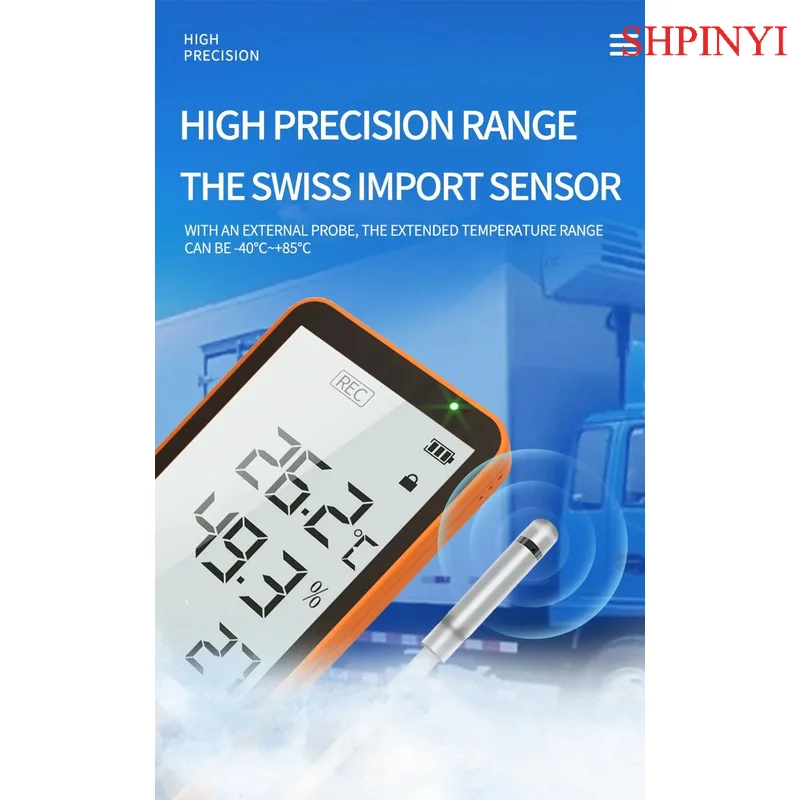 아이케시 GSP-80Pro LCD 데이터 로거 멀티 USB PDF 보고서 온습도 데이터 로거 CE FCC ROHS