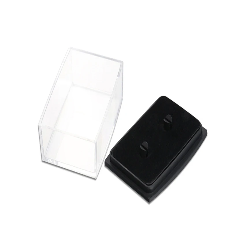 Wholesale Black Cufflinks Gift Box High quality Men Shirt square jewelry Transparent box 60*43*25 MM