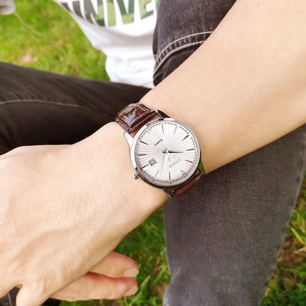 UTHAI BK84 Reloj hombre casual y de moda, calendarios, cinturones impermeables, relojes de cuarzo, relojes de negocios, relojes de regalo para hombre