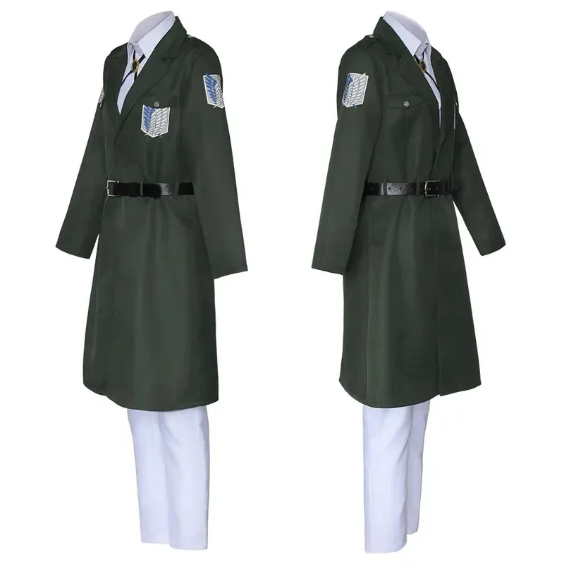 2025 yiyi Attack Titan Costume Cosplay Shingeki No Kyojin Scouting Legion Soldier Giacca verde Giacca a vento Costo di Halloween