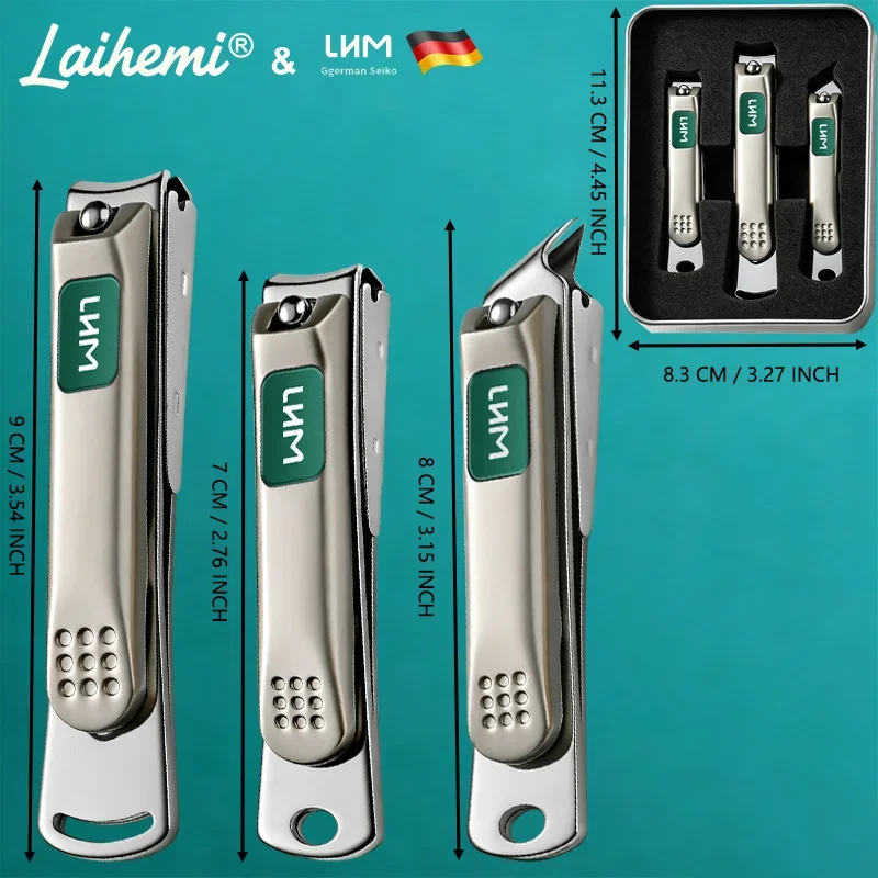 3pcs ultra-sharp nail clippers, rotating handle design, precise trimming of embedded toenails and hard nails for the elderly
